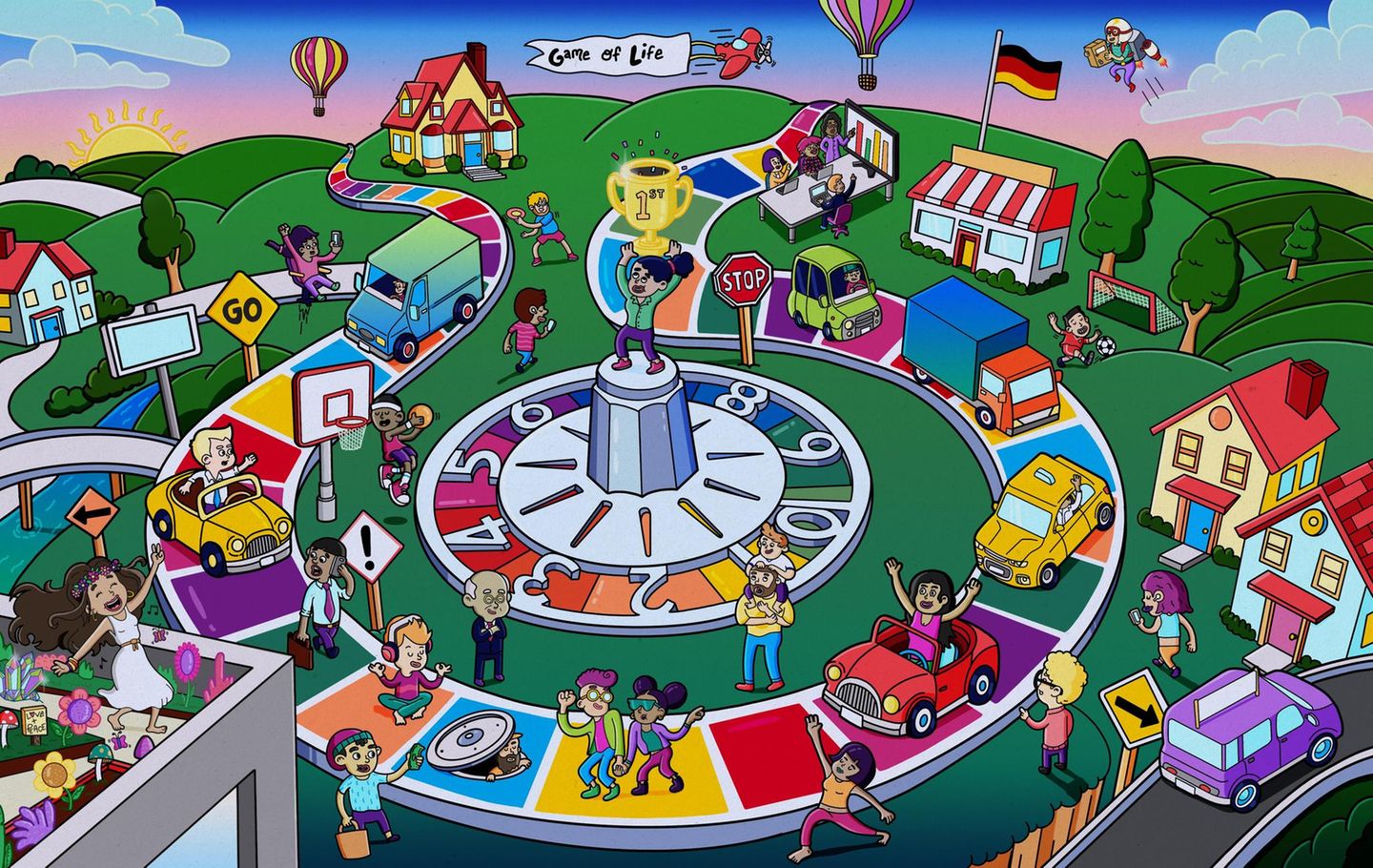 Illustration Spiel des Lebens Illustration Spiel des Lebens