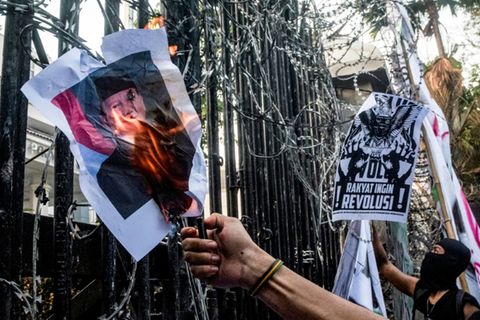 Proteste gegen Regierung in Indonesien