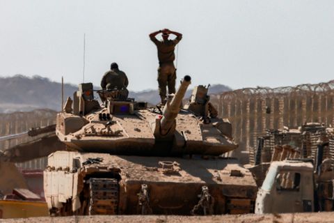 Israelische Soldaten an der Grenze zum Gazastreifen