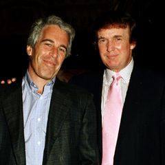 Jeffrey Epstein und Donald Trump 1997, Mar-a-Lago estate, Palm Beach, Florida
