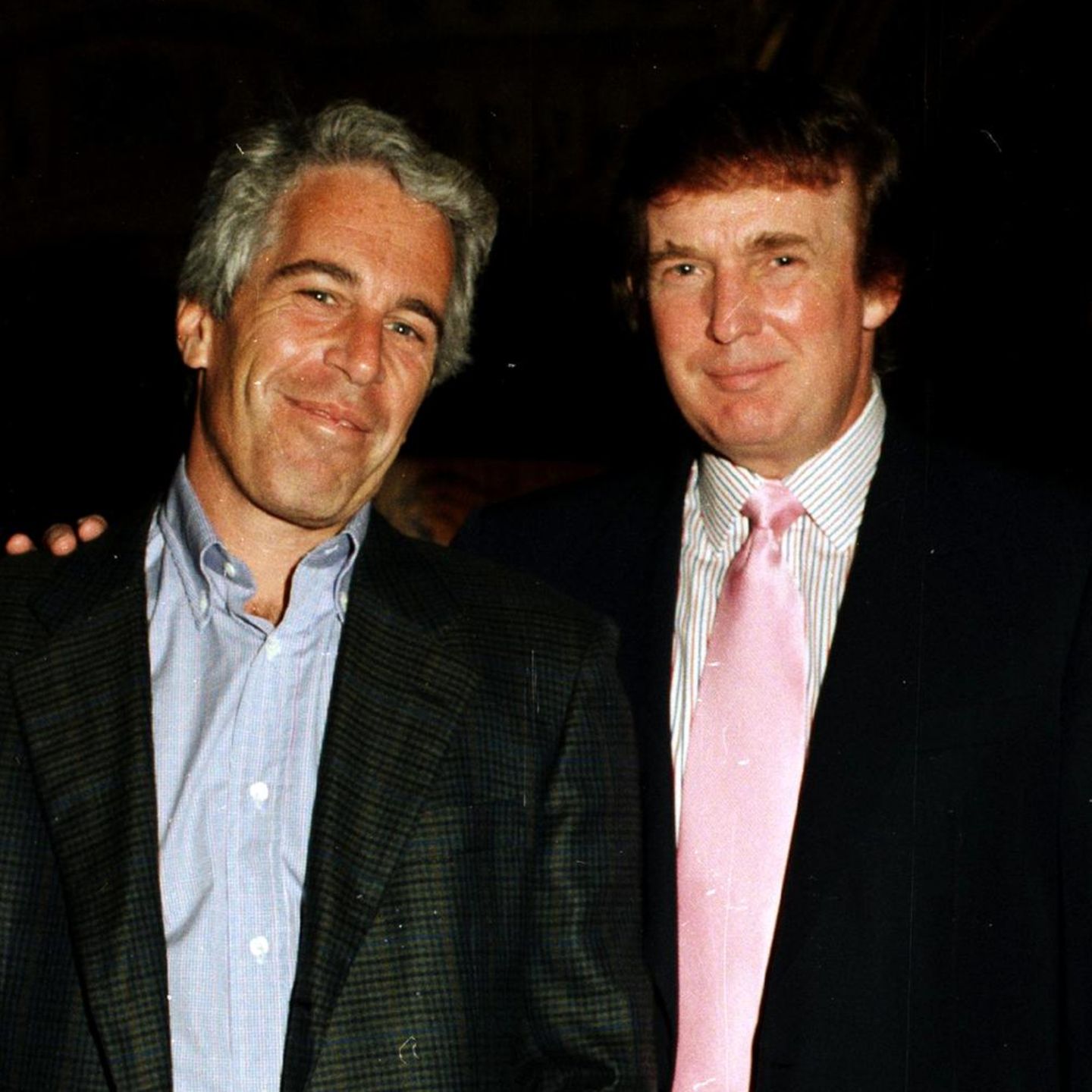 Jeffrey Epstein und Donald Trump 1997, Mar-a-Lago estate, Palm Beach, Florida