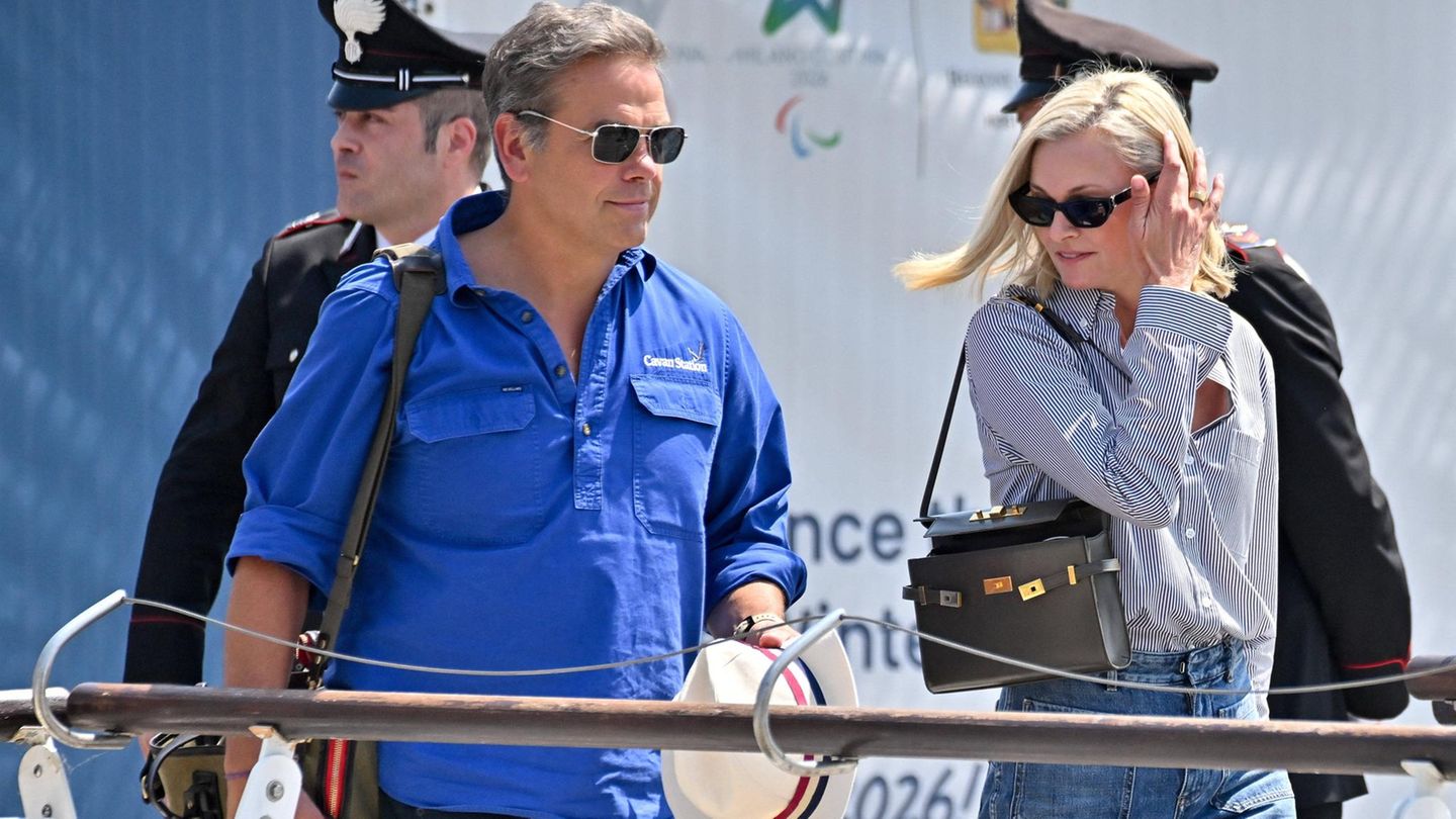 Lachlan Murdoch im Juni mit seiner Frau Sarah bei der Hochzeit von Jeff Bezos in Venedig