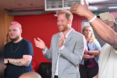 Prinz Harry bei seinem Besuch in Nottingham am Dienstag.