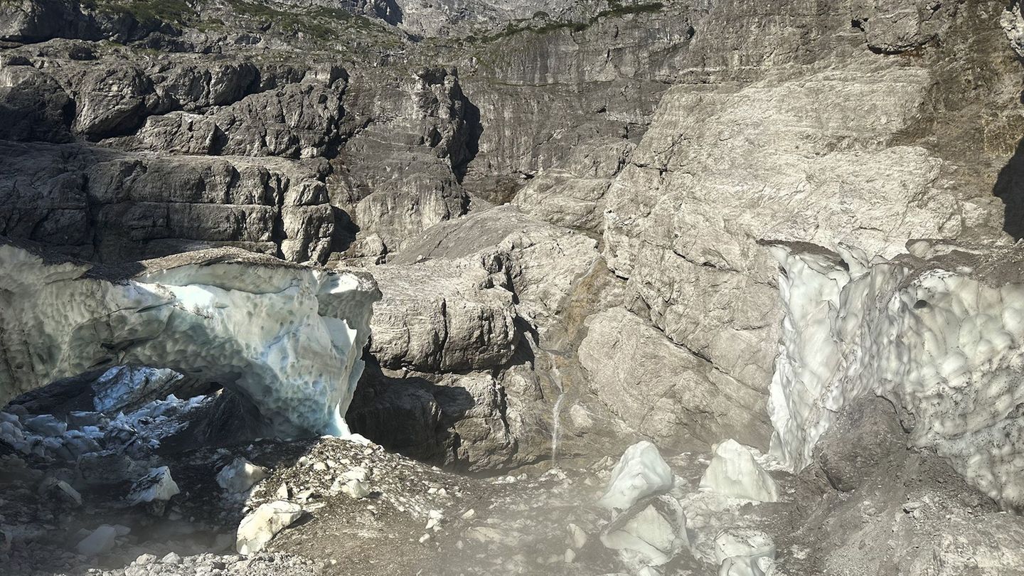 Die sogenannte Eiskapelle am Watzmann ist eingestürzt. Foto: -/Nationalparkverwaltung Berchtesgaden/dpa