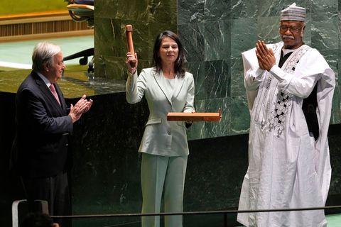 Annalena Baerbock ist jetzt Präsidentin der UN-Vollversammlung. Foto: Seth Wenig/AP/dpa