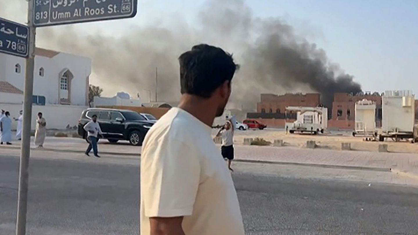 Blick auf die Explosion in Doha
