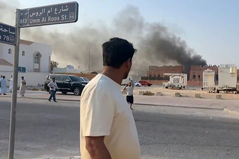 Blick auf die Explosion in Doha