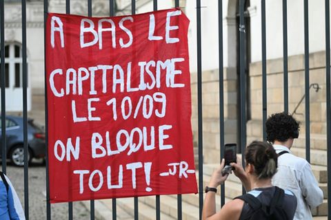 Protestaktion in Frankreich