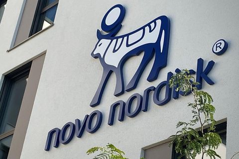 Das Logo von Novo Nordisk