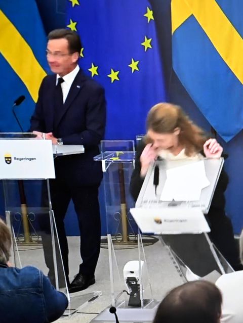 Schweden: Gesundheitsministerin sackt bei Pressetermin zusammen