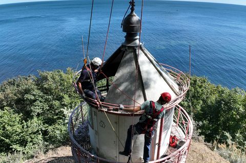 Demontiert und außer Dienst gestellt. Foto: WSA/Wasserstraßen und Schifffahrtsamt (WSA) Ostsee/dpa