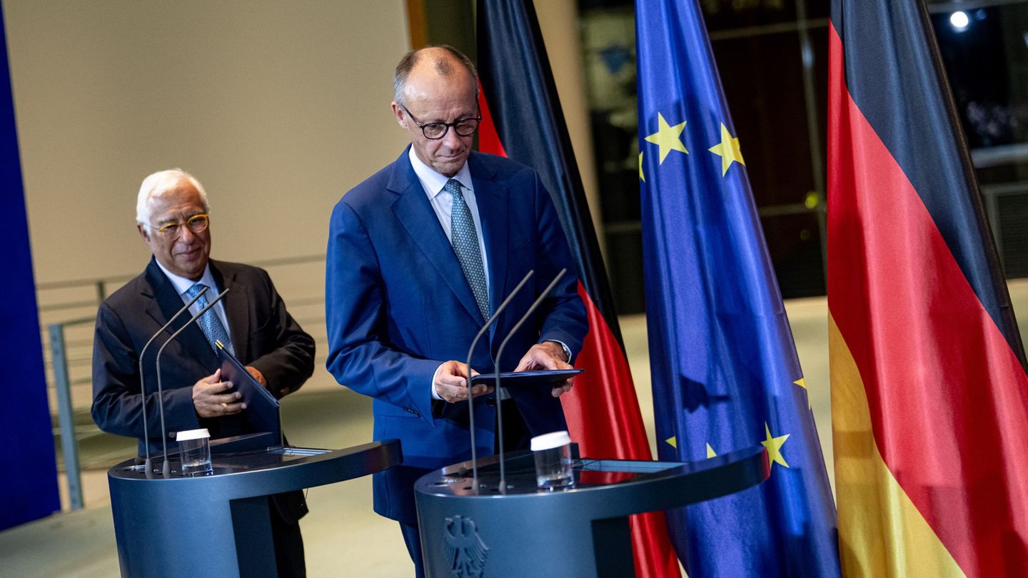 Kanzler Merz kommentiert das Eindringen russischer Drohnen in den polnischen Luftraum mit deutlichen Worten. Foto: Fabian Sommer