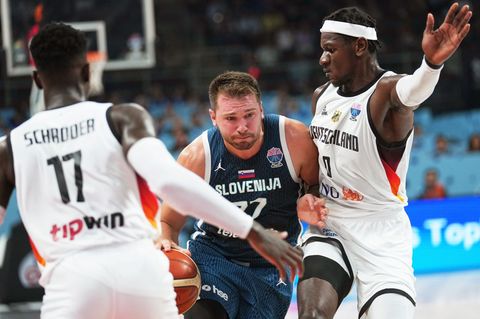 Luka Doncic stellte die deutschen Basketballer vor riesige Probleme. Foto: Sergei Grits/AP/dpa