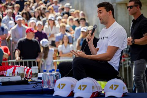Der Podcaster Kirk ist laut Trump gestorben. Foto: Tess Crowley/The Deseret News/AP/dpa