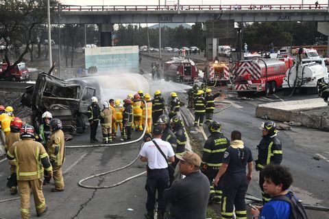 Nach der Explosion eines Tanklasters in Mexiko-Stadt
