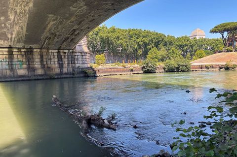 Wer will hier ins Wasser? Das Schwimmen im Tiber soll künftig wieder möglich sein. Foto: Robert Messer/dpa