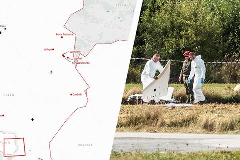 Ermittler sichern Drohne in Polen