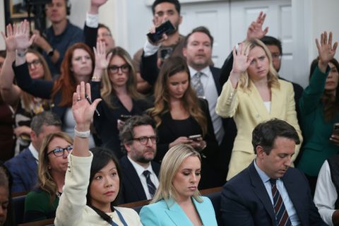 Journalisten am Mittwoch im Weißen Haus in Washington