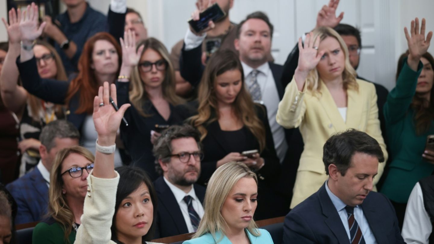 Journalisten am Mittwoch im Weißen Haus in Washington