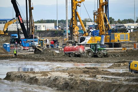 Bauarbeiten in Paks im Oktober 2024