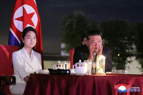 Kim Ju Ae und ihr Vater Kim Jong Un, der Machthaber Nordkoreas