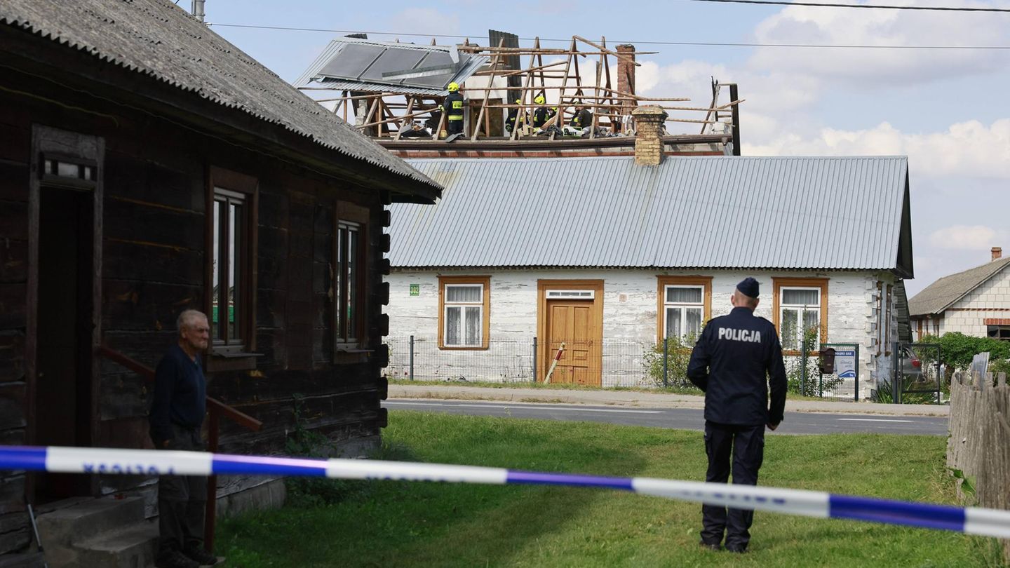 Drohnen im polnischen Luftraum: Zerstörtes Haus in