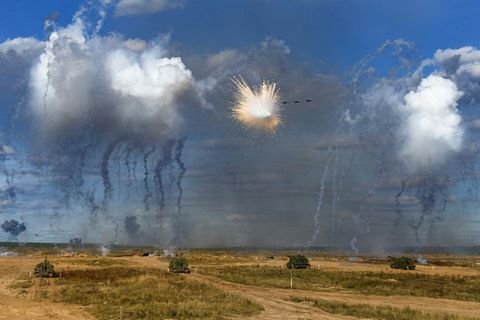 Foto der russischen Armee vom Manöver "Sapad-2021"