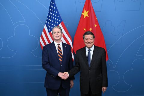 US-Finanzminister Bessent und Chinas Vize-Premier Li hatten bereits zuvor die Handelsgespräche geführt. (Archivbild) Foto: Dai T