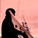 Fotografie: Schattenriss von Mann auf Roller