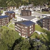Luftbild der Hotelanlage Blatten-Belalp