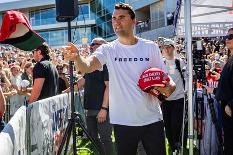 Charlie Kirk war am Mittwoch bei einer Veranstaltung erschossen worden, bei der er mit Studenten politische und gesellschaftlich