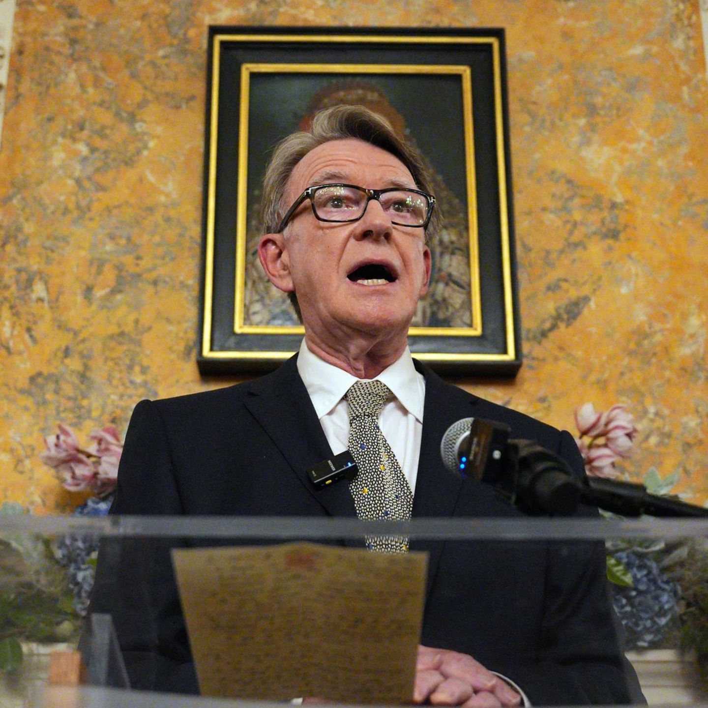 Peter Mandelson spricht in Washington im Februar 2025
