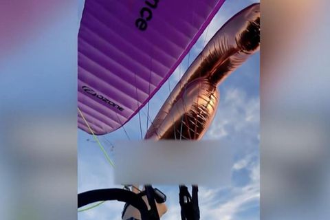 Dieser Heliumballon wird einem Gleitschirmflieger zum Verhängnis