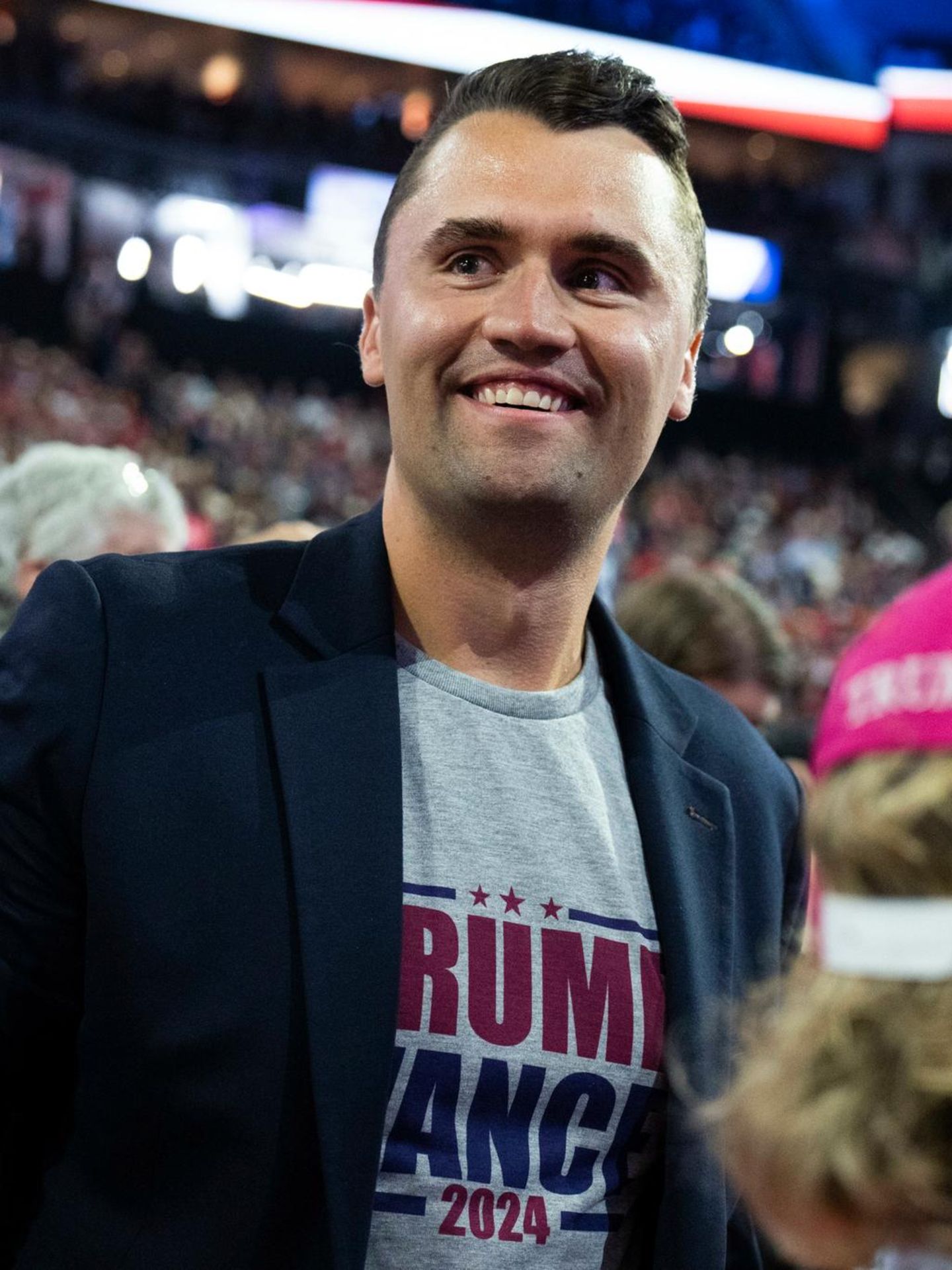 Charlie Kirk beim republikanischen Parteitag in Milwaukee, Wisconsin im Sommer 2024