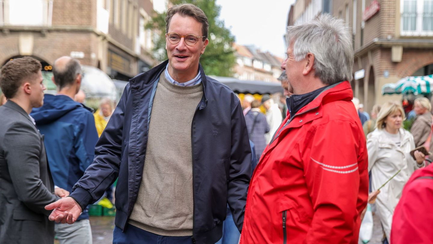 Hendrik Wüst appelliert an die Bürger in Nordrhein-Westfalen: Sie sollen wählen gehen. Foto: Christoph Reichwein/dpa