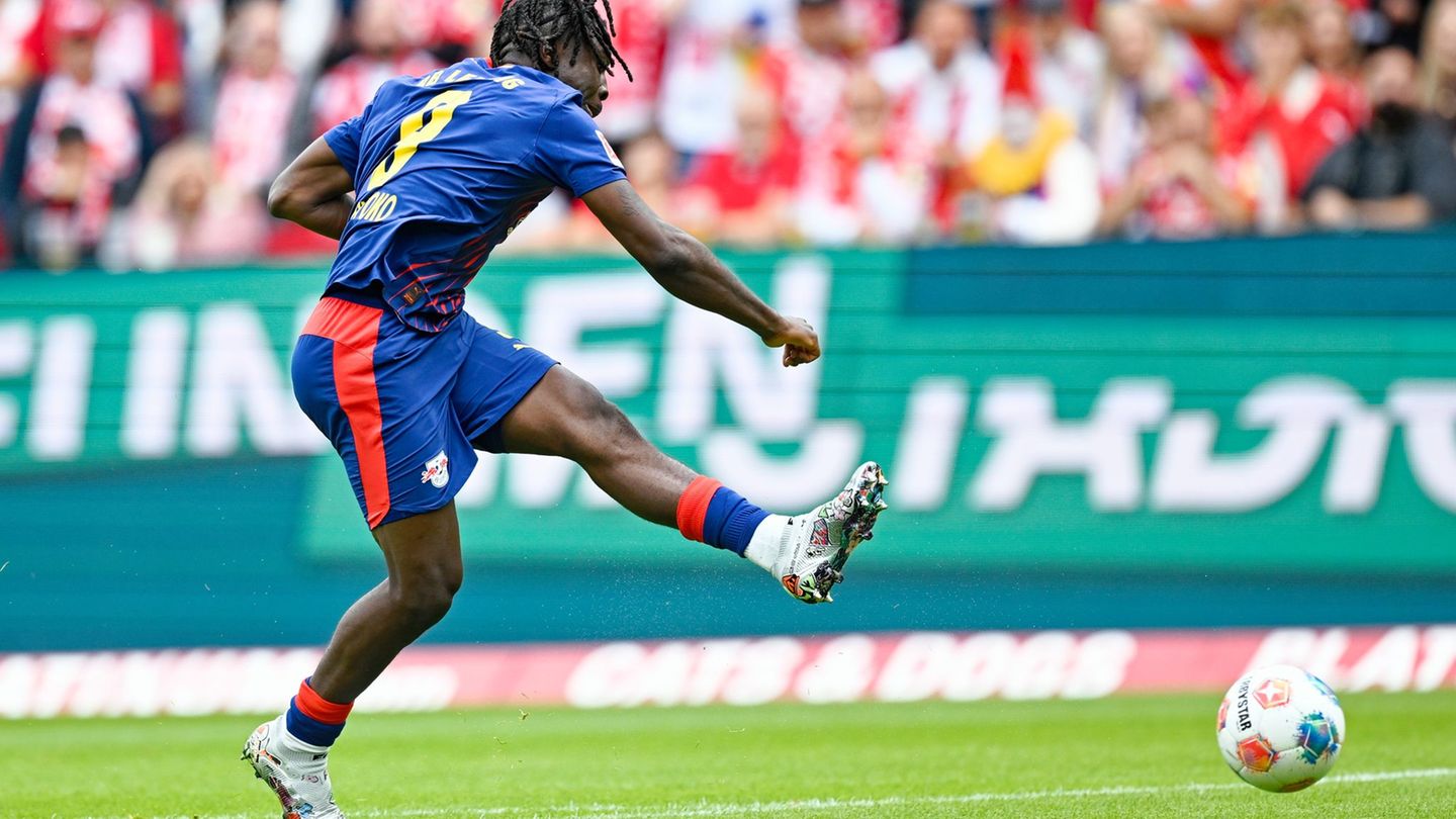 Traf zum Leipziger Sieg: Johan Bakayoko. Foto: Uwe Anspach/dpa