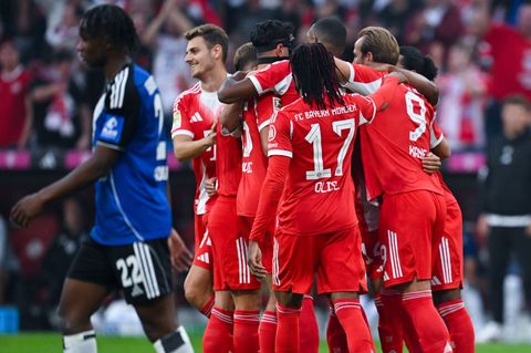Der FC Bayern hatte gegen den Hamburger SV viel Grund zum Jubel. Foto: Sven Hoppe/dpa