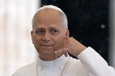 Papst Leo XIV. bei seiner wöchentlichen Generalaudienz auf dem Petersplatz in Rom