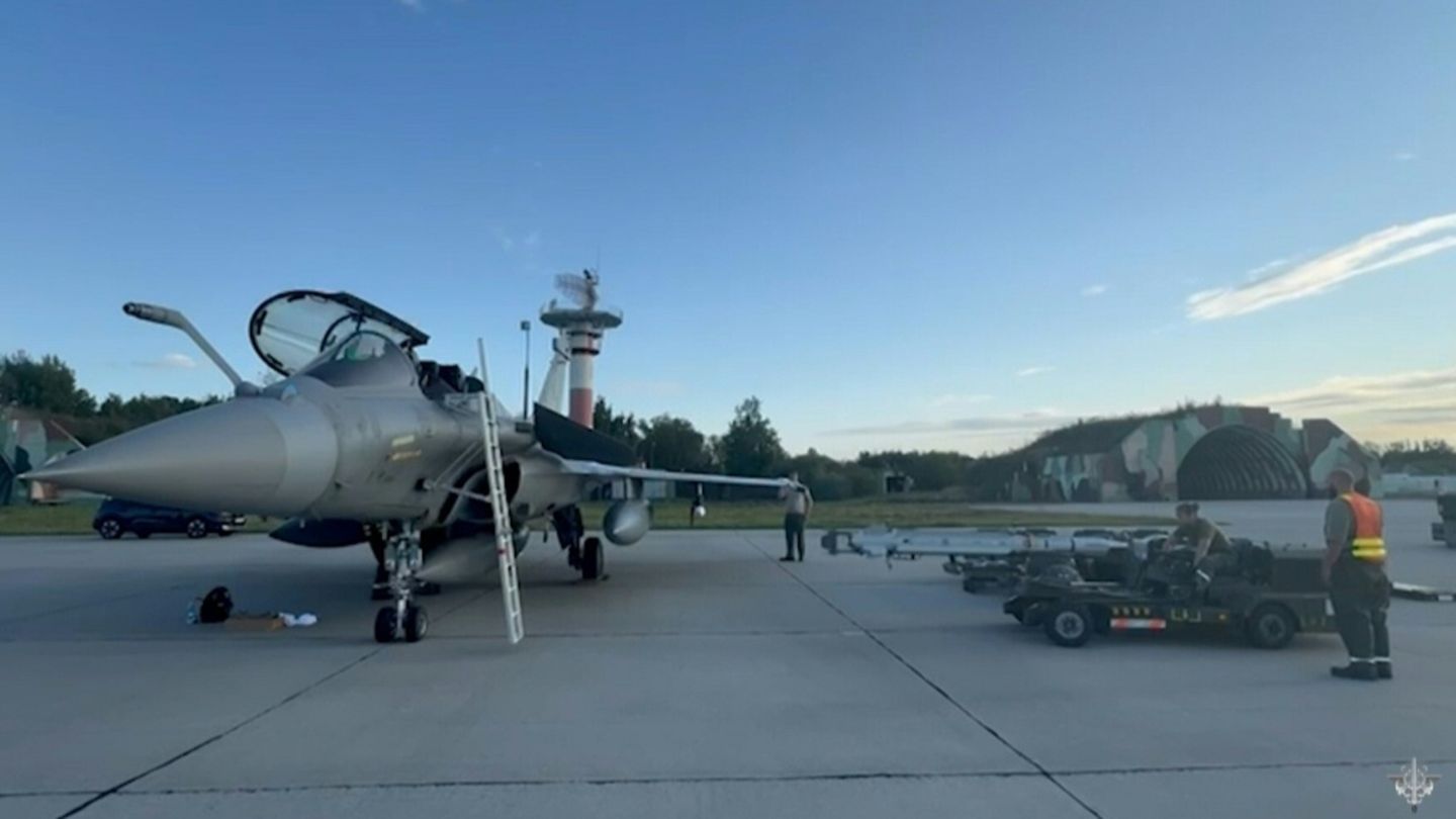 Französischer Rafale-Jet in Polen Französischer Rafale-Jet in Polen