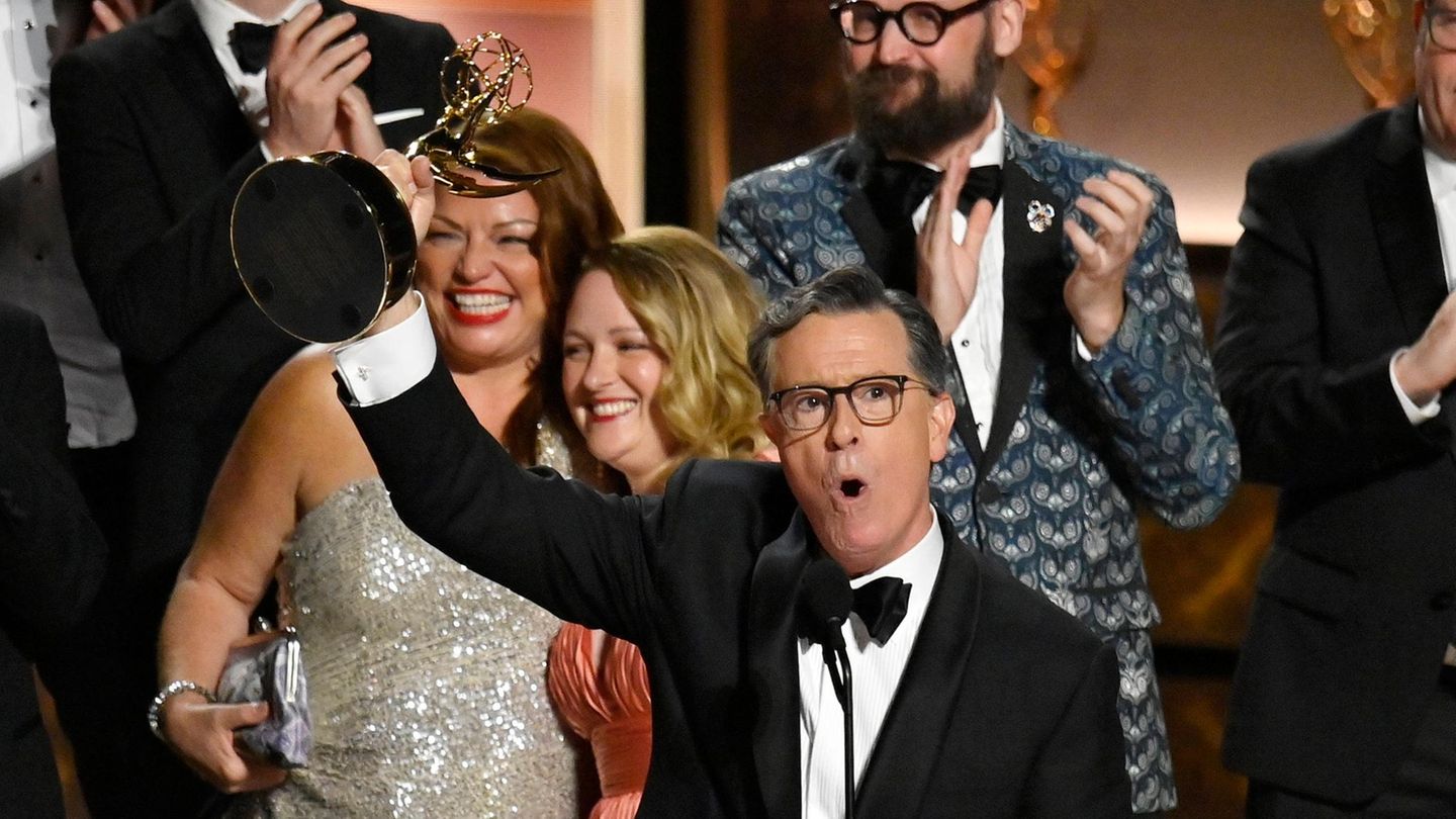 Stephen Colbert wins at the Emmys – and is celebrated