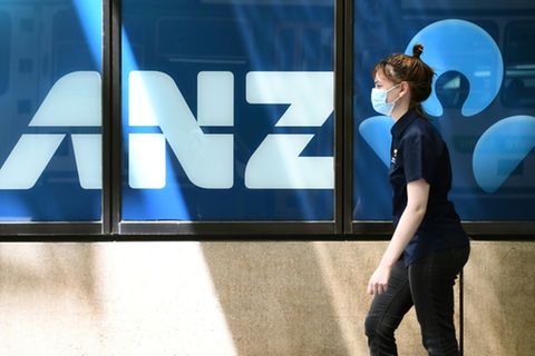 Das Logo der australischen Großbank ANZ