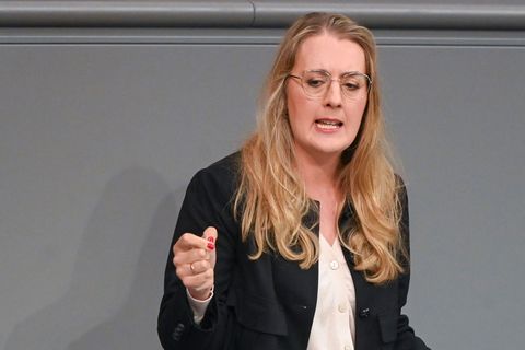 Katharina Dröge steht gemeinsam mit Britta Haßelmann an der Spitze der Grünen-Bundestagsfraktion. (Archivfoto) Foto: Katharina K