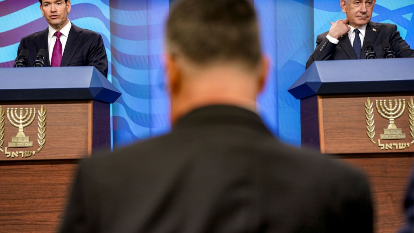 Marco Rubio und Benjamin Netanjahu in Jerusalem