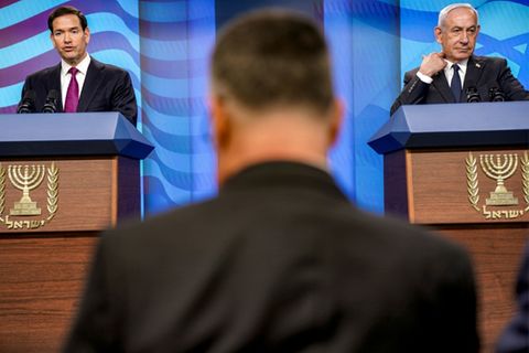 Marco Rubio und Benjamin Netanjahu in Jerusalem