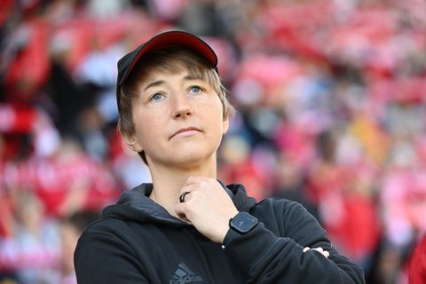 In Leverkusen kämpfte ihr Team, zum ersten Sieg reicht es nicht: Ailien Poese. Foto: Sebastian Christoph Gollnow/dpa