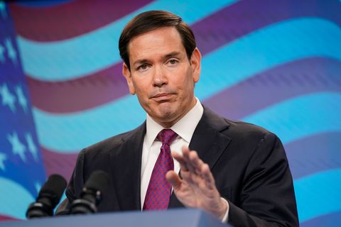 US-Außenminister Rubio äußert sich in Israel skeptisch über Chancen für eine diplomatische Lösung des Gaza-Kriegs. Foto: Nathan
