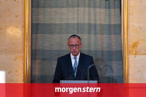 Friedrich Merz bei seiner Rede in der Synagoge in München
