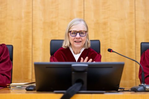Barbara Dauner-Lieb, Präsidentin des Verfassungsgerichtshofs für das Land Nordrhein-Westfalen, verkündet am Dienstag in Münster