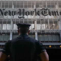 Die "New York Times" ist gegen Donald Trump, hier die Fassade der Zeitung