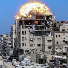 Bombeneinschlag im Gazakrieg